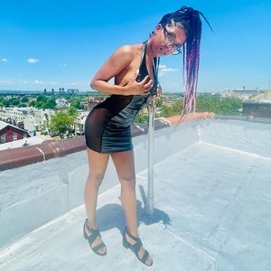 Rebdolls Faux Leather Mini Dress